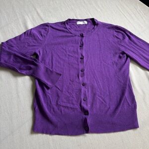 Primark Purple Button Up Cardigan Women’s Size S Classic Knit